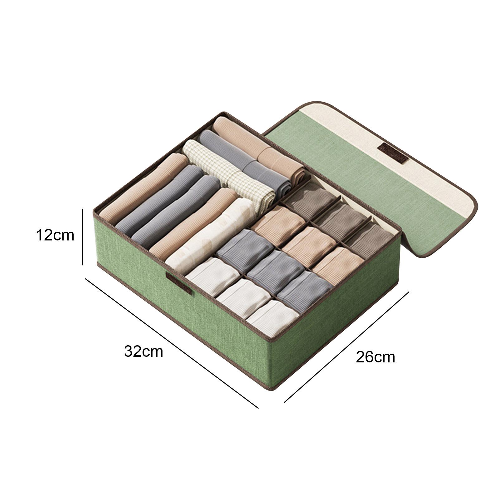 

Органайзеры для ящиков для нижнего белья и бюстгальтеров 13/17 ячеек Складной органайзер для шкафа с крышкой Складные коробки Трусики Шарф Галстуки