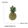 Luxury Rhinestone Pineapple Brooches for Women Enamel Fruit Plant Pins Necklace Event Party Gifts Decoration Clothes Accessories