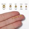 500 Stück Gold Silber Farbe Quetschperlen Kupfer Kugelstopper Abstandshalter Endkappen für Armband Halskette DIY Schmuckherstellung Zubehör