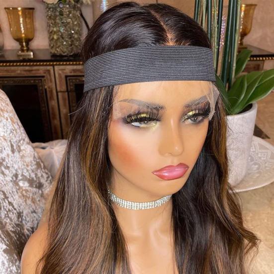 2Pcs Wig Band High Elasticity Fasten Tape Wide Lace Melt Edges Wrap Band for Girl