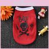 Premium Halloween Skull Printed Cotton Vest Shirt For Pet Dogs And Cats In Multiple Sizes