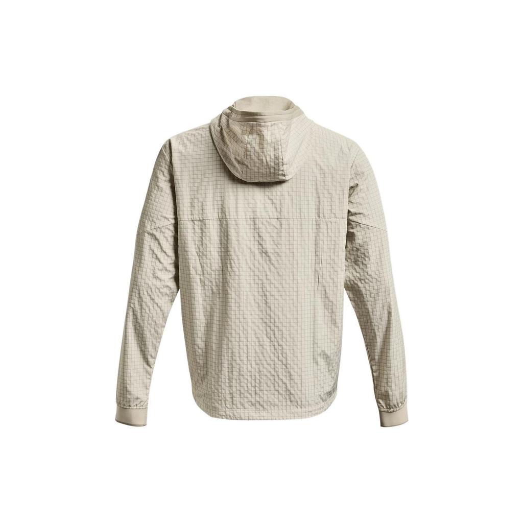 Under Armour Rush Series Legacy Color Block Logo Training Zip-Up Jacket Men Jackets Lime White 1366186-279