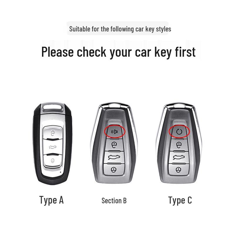 Geely Car Key Protective Cover: Emgrand Xingrui/Xingyue L/Binyue - Simple Design