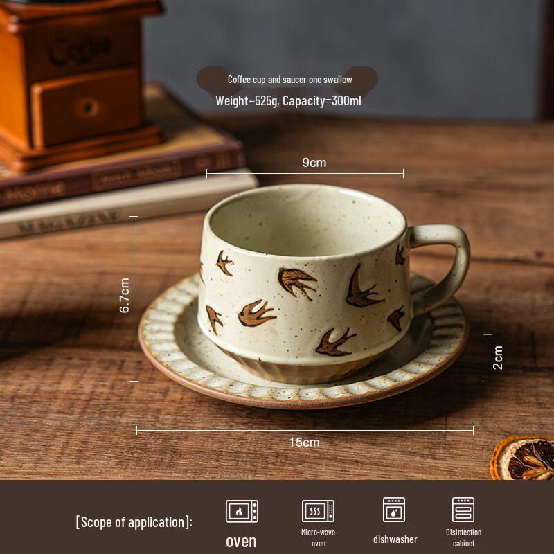 Yi Ceng Swallow Ceramic Coffee and Tea Mug Set