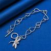 925 Sterling Silver 8-inch Exquisite Dragonfly Bracelet, Fashionable Women's Party Wedding Accessories Jewelry