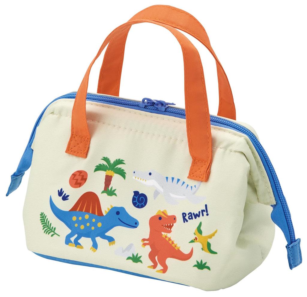 Skater Lunch Bag, Insulated, Small, Kids', Clasp Closure, Dinosaur Design, Size 26, KGA0-A