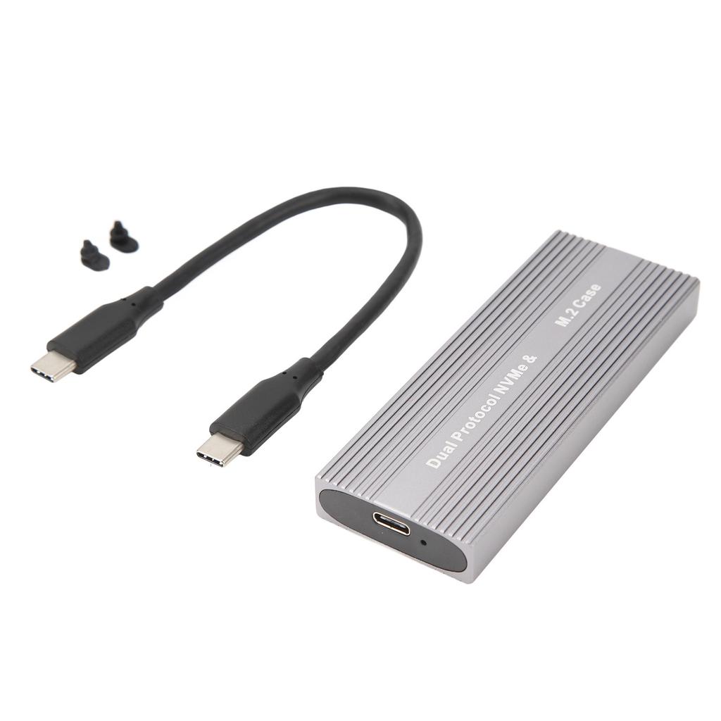 M.2 Nvme PCIE NGFF SATA SSD Enclosure Type C Port 10Gbps UASP Compliant Tool Free Solid State Drive Enclosure for 2230