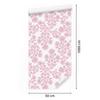 Wallpaper Flowers white, powder pink background for living room and bedroom 50x1000