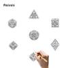 7 Pcs Coppery Skull Head Metal Dice Hollow Metal Polyhedral Dice Set Suitable for Role-Playing RPG  Board Game Card Game