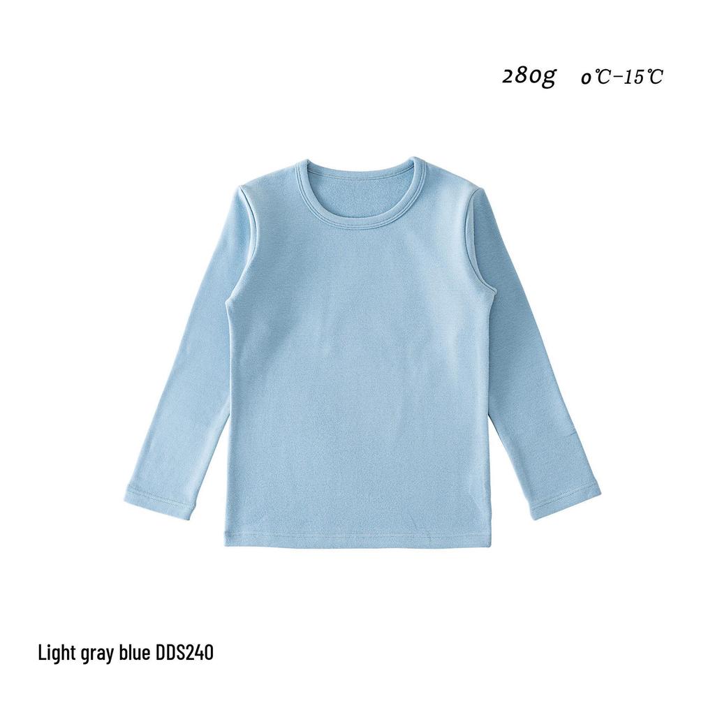 Children's Class A Pure Cotton Long Sleeve T-shirt - Autumn/Winter Round Neck Base Layer for Boys and Girls.