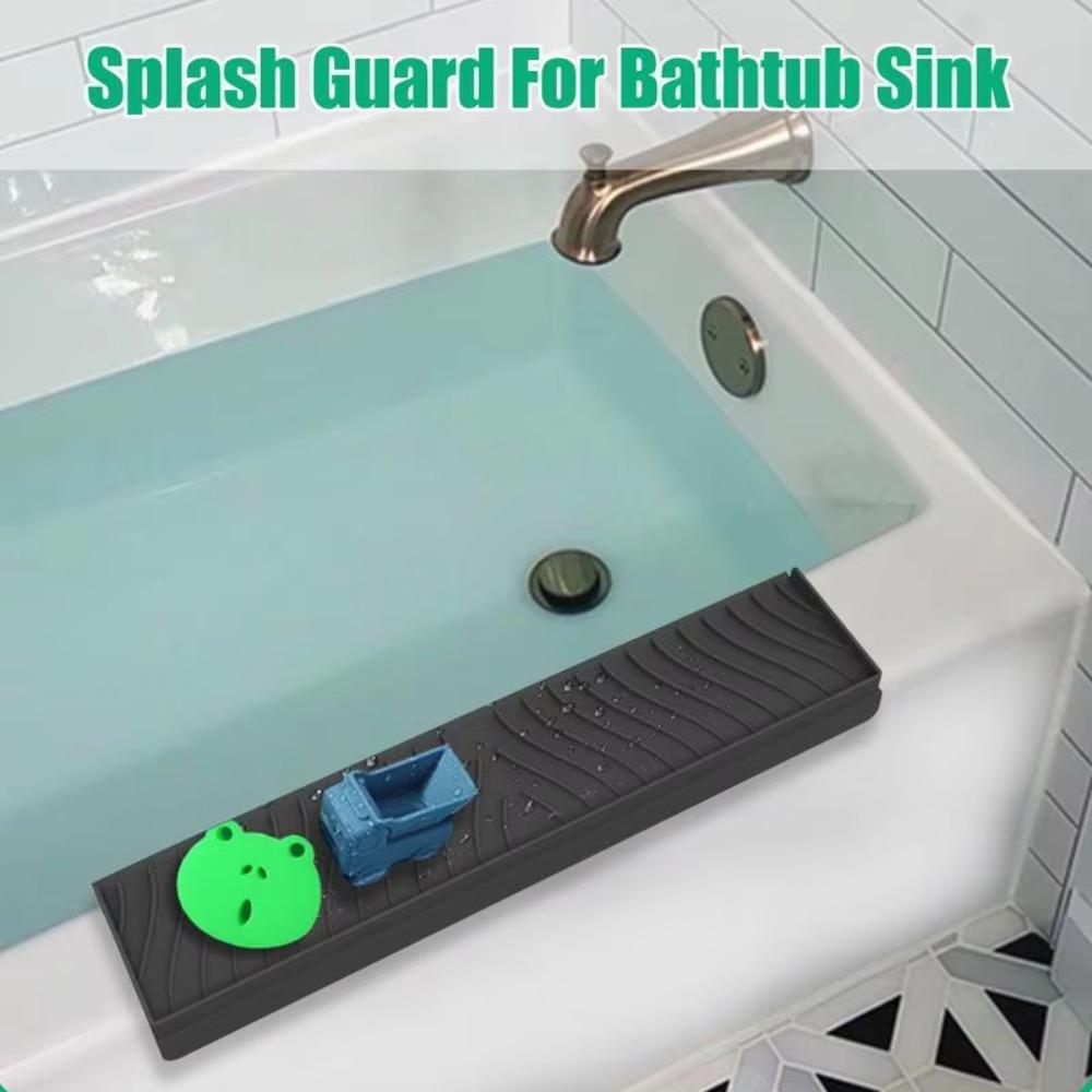 Durable Silicone Sink Splash Guard Can Be Cropped Foldable Faucet Splash Pad Sucker Non-Slip Water Retaining Pad Bathroom