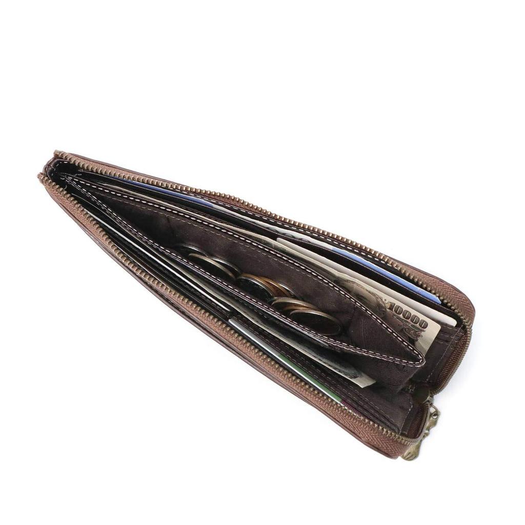 Dakota Long Wallet with L-Shaped Zipper, 0035897, Fons Series, Red, DA-35897-30