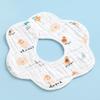 Pure Cotton 360° Baby Saliva Bib - Six-Layer Petal Design