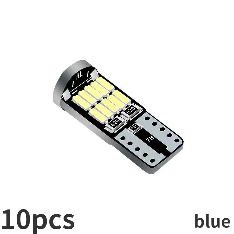 10pcs T10 Led Canbus No Error Car Interior Light T10 26 SMD 4014 Chip Pure White Instrument Lights B Car Parking Position Lights