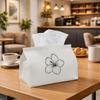 1pc Minimal Line Art Botanical Tissue Box, Flower Sketch Black White Simple Perfect for Outdoor Gatherings, Daily Desktop Use, And Suitable for Bedroo