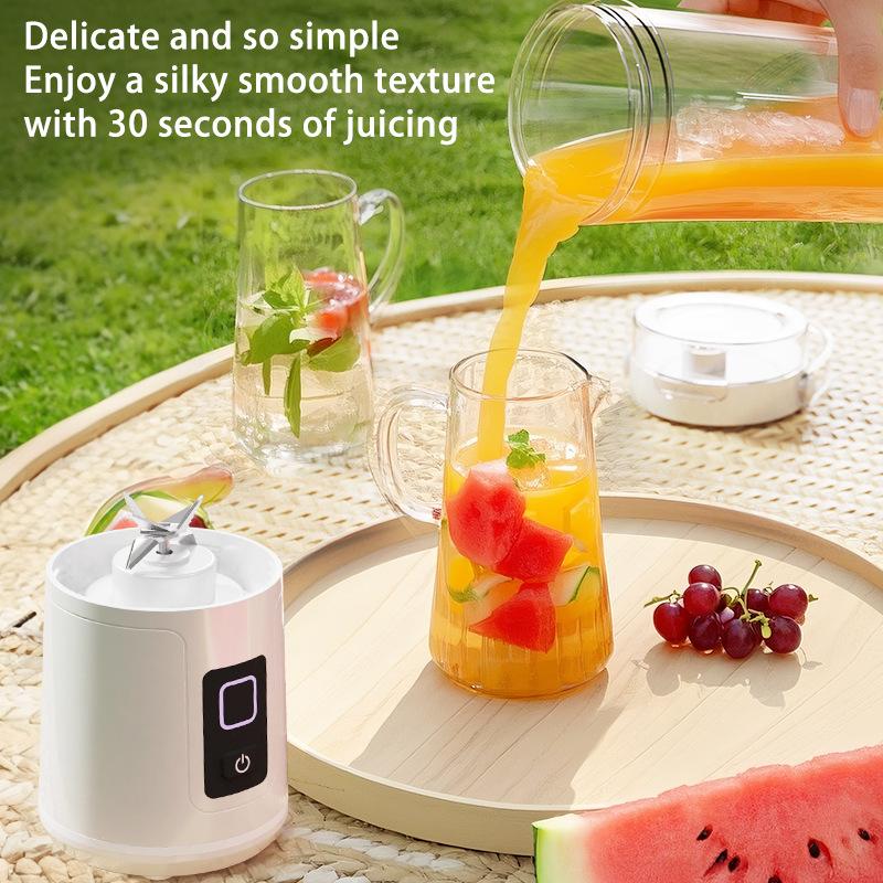 600ML Small Household Portable Juicer USB Rechargeable Electric Juicer Mini Juice Cup Multi Functional Dual Use Fruit Juice Cup
