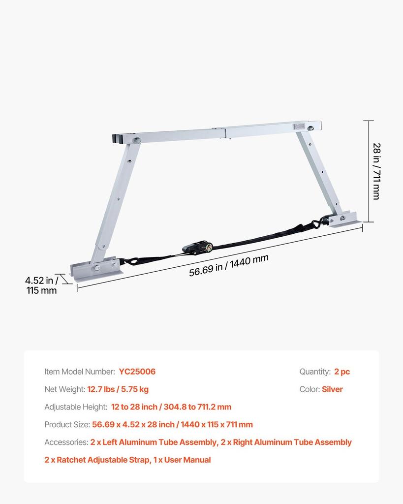 Universal RV Stabilizer, RV Bumper Stabilizer for Trailers, Campers, Fifth Wheel, Compact Foldable Design for Easy Storage, Adjustable Height from