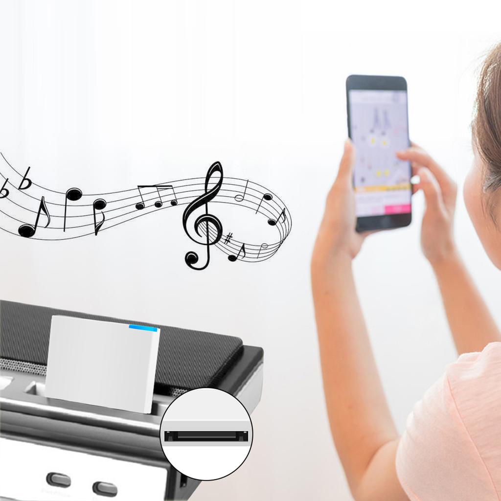 30pin BT Audio Music Receiver Support A2DP V1.2 BT Adapter Wireless Receiver for iOS Music Player Phone iPod for Touch