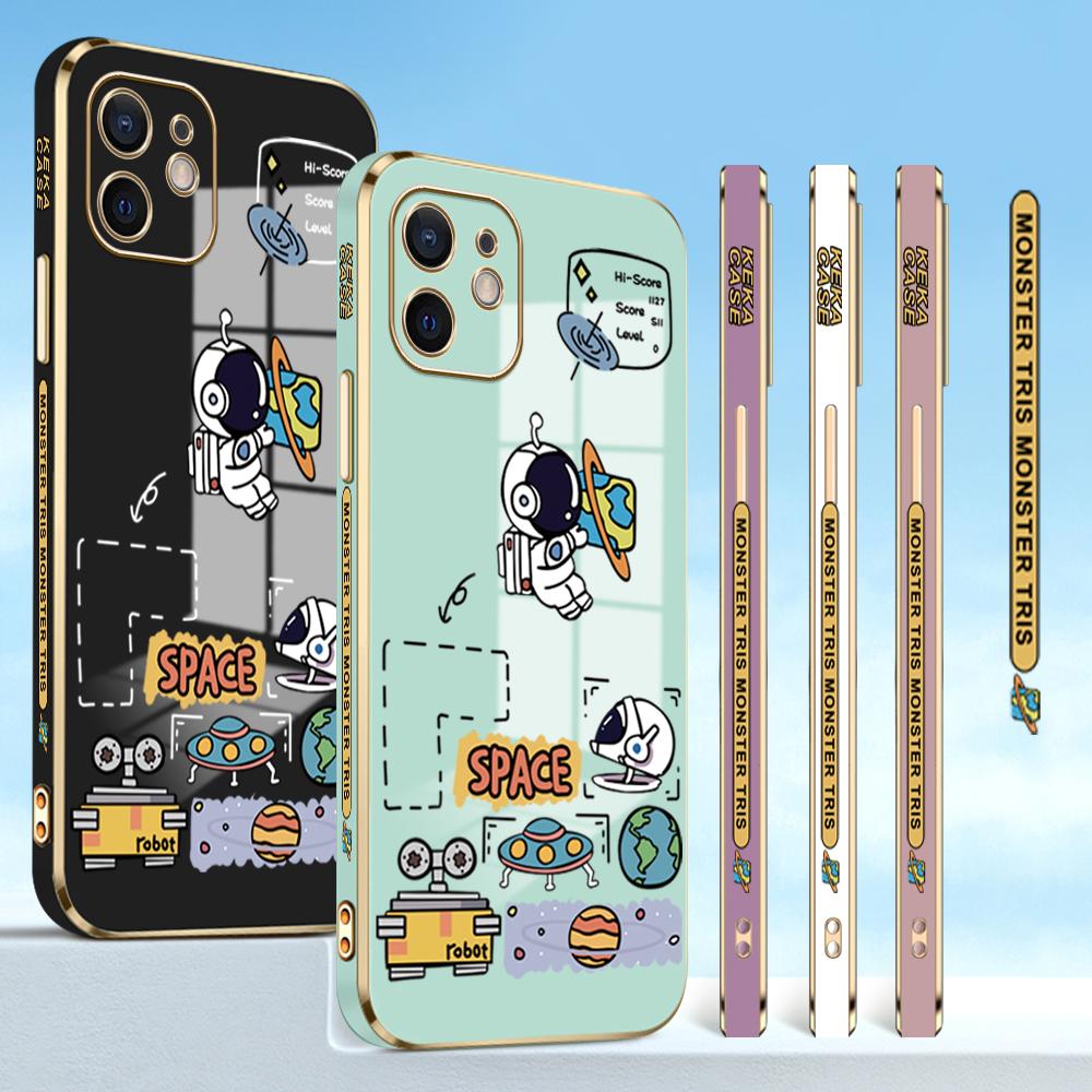 

Красочные узоры печати с квадратными краями и узором корпуса с покрытием корпуса телефона Роскошное покрытие Мягкий чехол для телефона для Huawei Honor Xiaomi Redmi Xiaomi Poco C50 белый