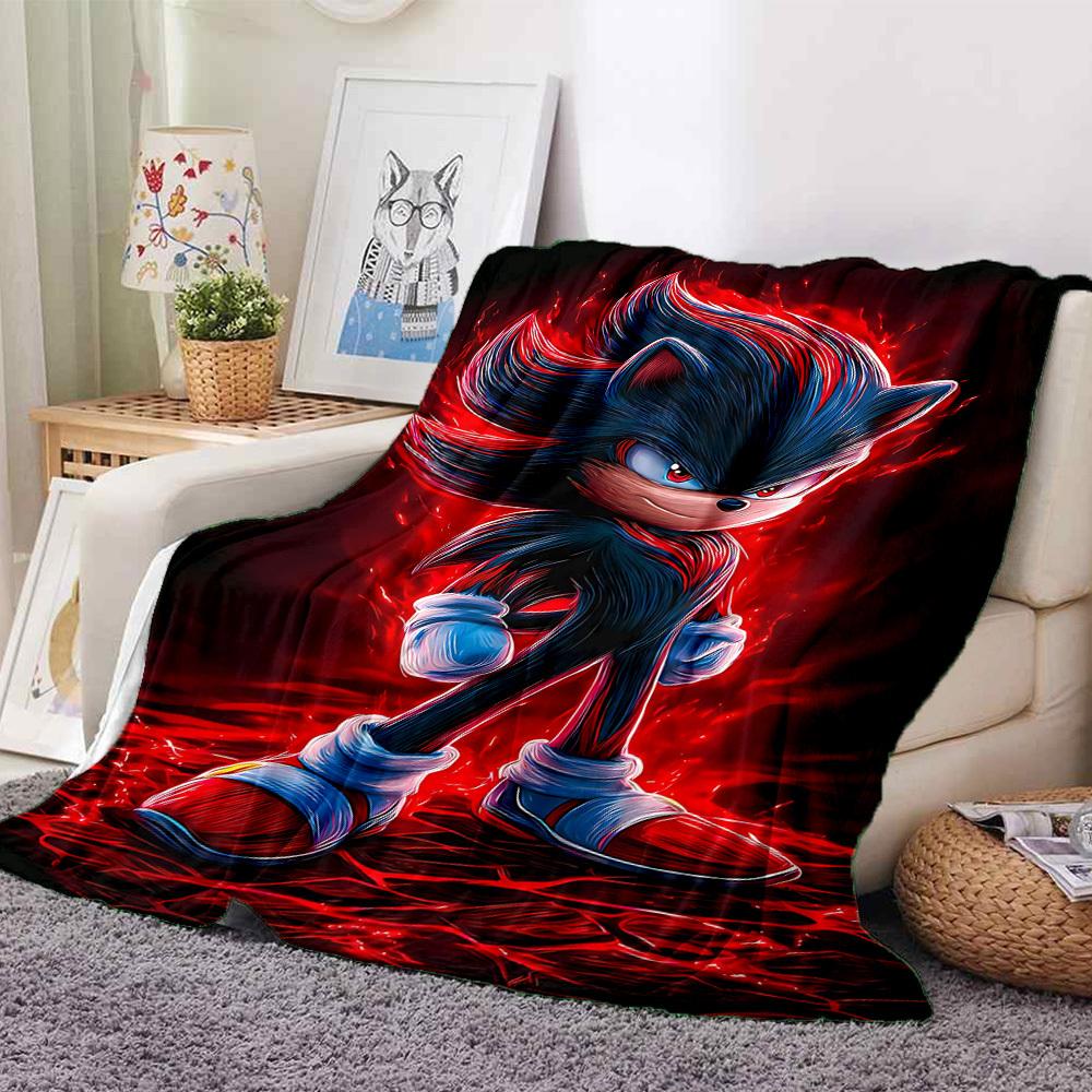 1pc Shadow Sonic Flannel Blanket, Soft Skin-Friendly with Digital Printing, Various Sizes Available for Family, Friends104