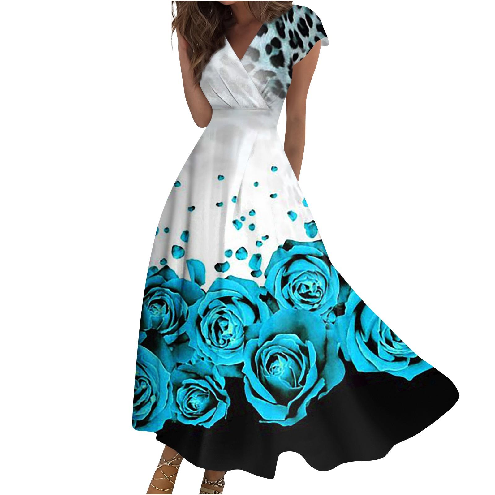 Жен. Длинное платье Платье макси Повседневное платье Шифоновые платья Свободное платье — фото 3