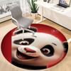1PC Panda Smile Office Round Area Rug,  Mat Suitable ForOffice, Under Office Chairs Bedroom Living Room Home Decor, Room Deco