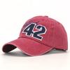 Spring And Summer Men'S And Women'S Outdoor Baseball Caps Number 42 Embroidered Washed Retro Sunshade Cap