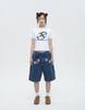 Bipitudiseuodeo Big Graphic Logo Crop Top White