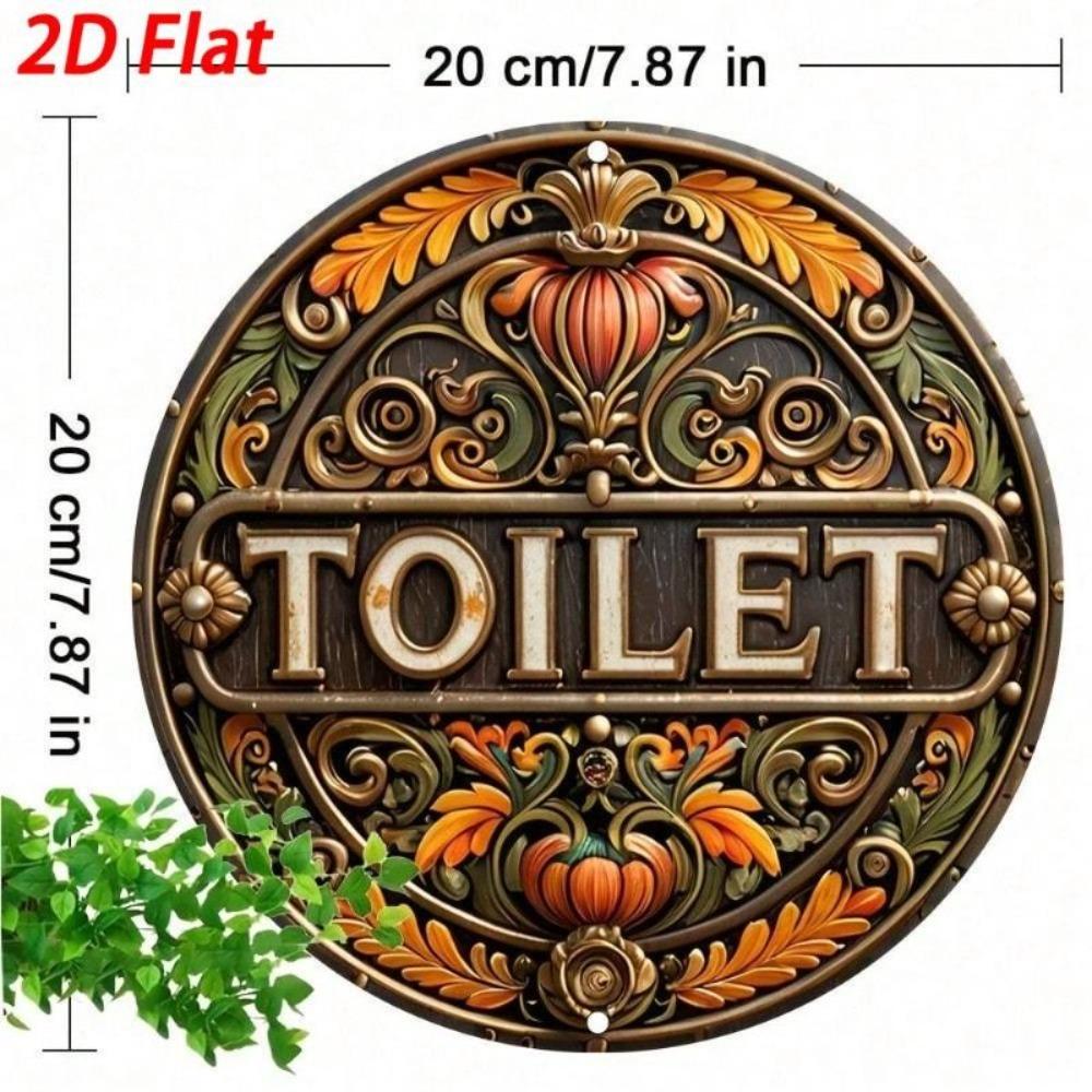 Vintage Metal Toilet Sign 20x30cm Humorous Home Outdoor Decor