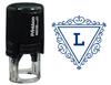 Printtoo L Alphabet Swirl Border Triangle Monogram Initial Self Inking Rubber Stamp Office