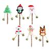 Christmas Theme Cat Licking Stick Toy Natural Matatabi Stick Chewing Toy for Various Cats Hairball Control Teaser 3Pcs