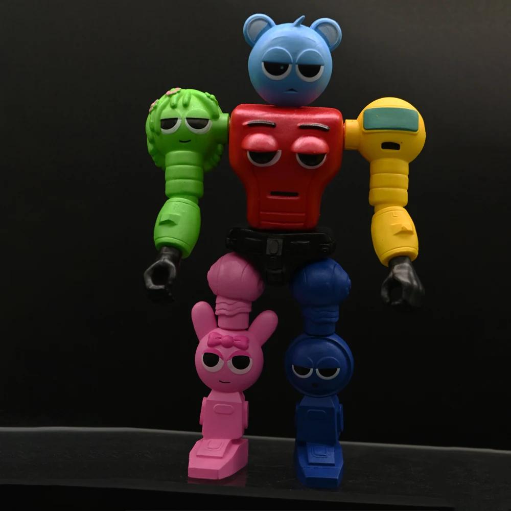 17cm Game Sprunki Assemble Robot Action Figures Model Desktop Ornaments Decoration Dolls Kids Toys Christmas Party Gifts