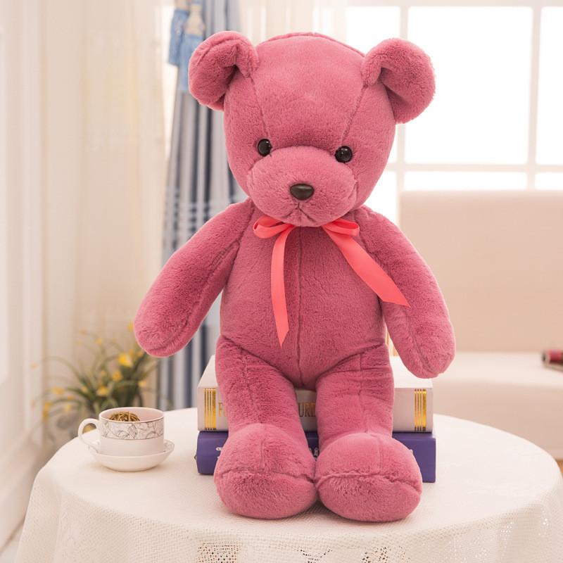 35cm Bear Teddy With Colored Bow Tie Plush Toy Stuffed Animal Doll Gifts Kids