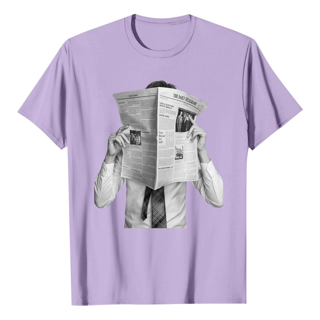 Casual Short Sleeve T Shirt with Graphic Print Front Crew Neck Relaxed Fit Comfortable Lightweight Fabric Suitable for Everyday Wear