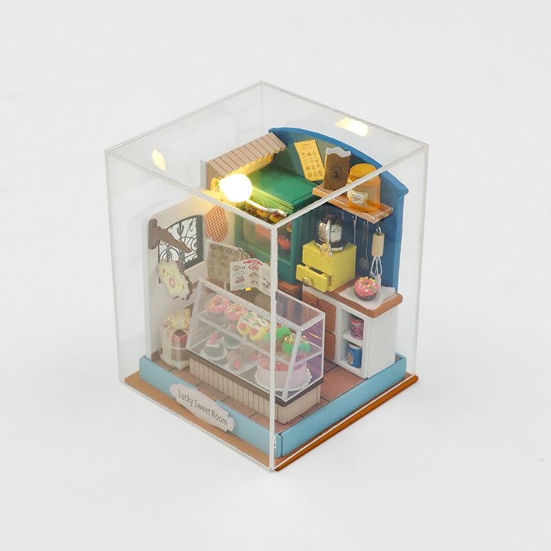 DIY Dream Bedroom Wooden Miniature Hut - Handmade Creative Toy Gift