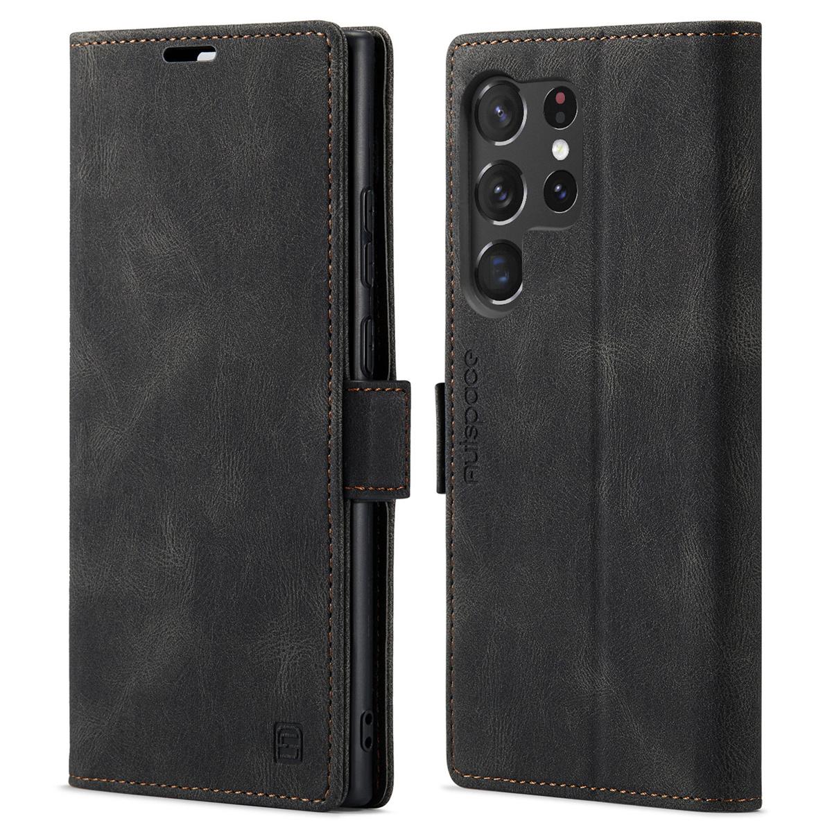 

Премиальный винтажный кожаный чехол-кошелек для Samsung Galaxy S23 Ultra - Чехол-книжка со слотами для карт, Противоударный ретро стиль (4 цвета) Samsung Galaxy S23 Ultra