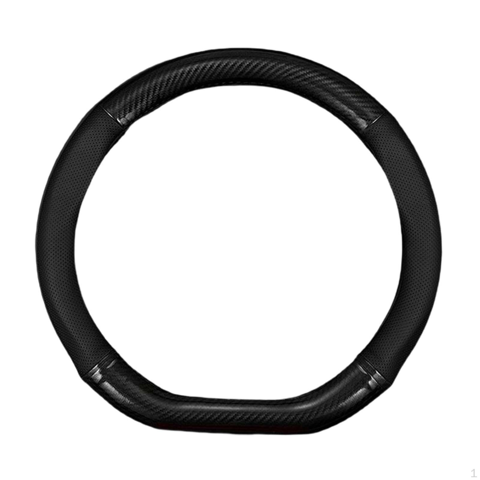 

Car Steering Wheel Cover Decoration, Long Driving Anti Slip Protector Travel Shock Absorption Black