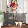 Stair Safety Gate Extendable 0-136cm 87 cm High Door Safety Gate for Pets 142 x 10 x 87 cm Grey