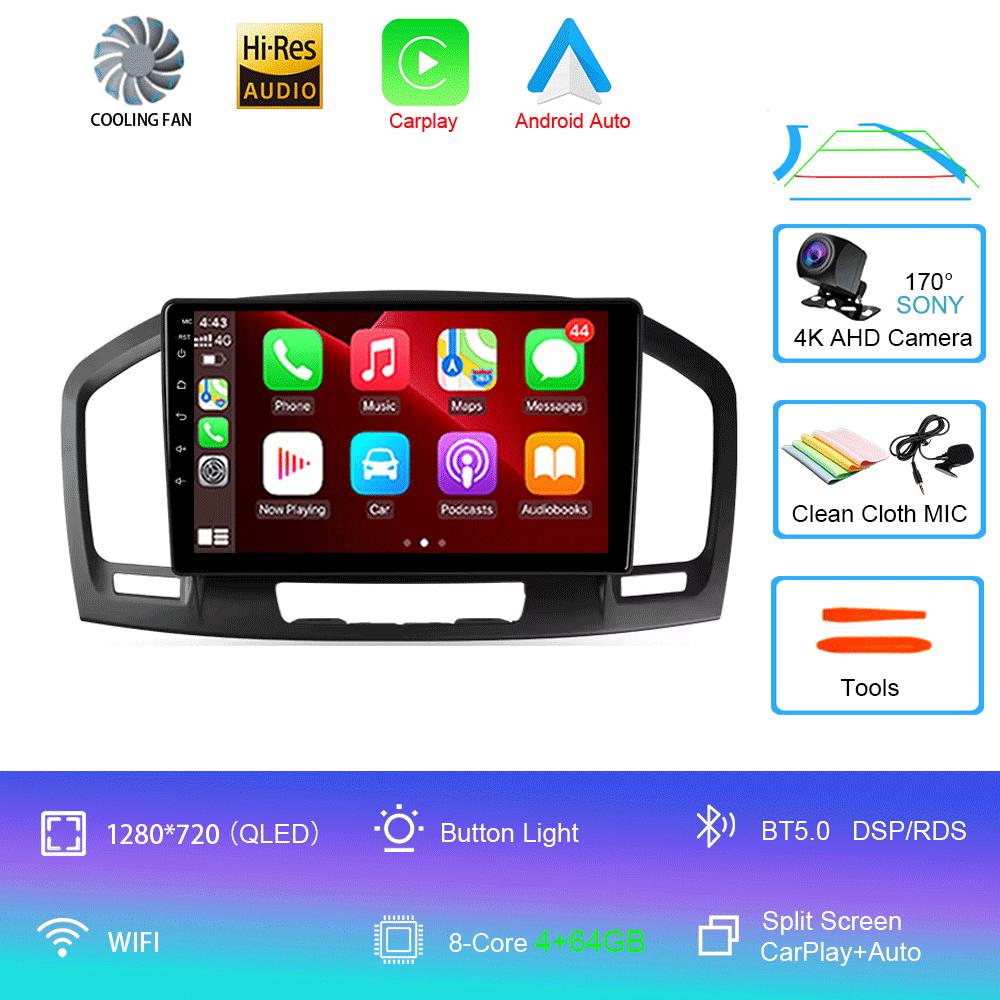 Car Radio Android 14 Carplay WIFI+4G For Buick Regal Opel Insignia 2009 2010 2011 2012 2013 Multimidia Player GPS Navi Stereo BT