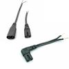 IEC-C7 to C8 Right Angle Power Cord, 90° Elbow, L-Shaped Figure-8 Male Cable