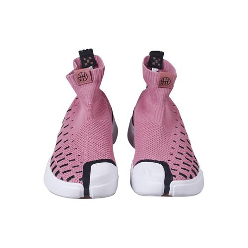 Li Ning Cushioning Slip Resistant Abrasion Resistant High top Vintage Basketball Shoes Mens Pink White Black AGBN071-12