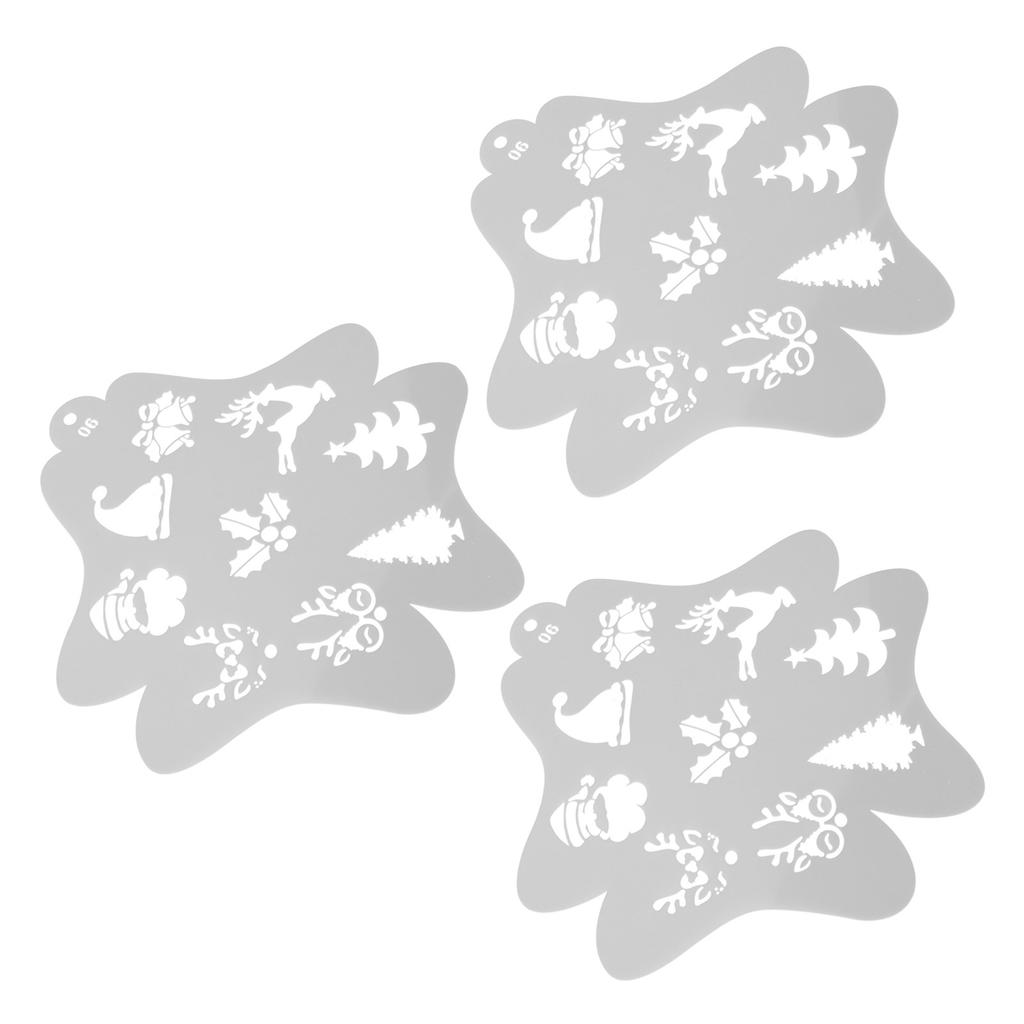 3Pcs Face Paint Stencils Hollow Face Body Painting Templates Face Tracing Stencils for Kids Christmas Body Art Painting