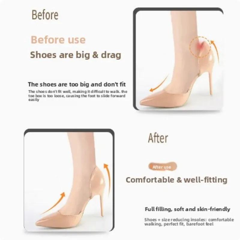 T Shape Foam Heel Pads Reduce Shoe Size Insert for Too Big High Heels Cushioning Protectors for Pain Relief and Comfort All Day