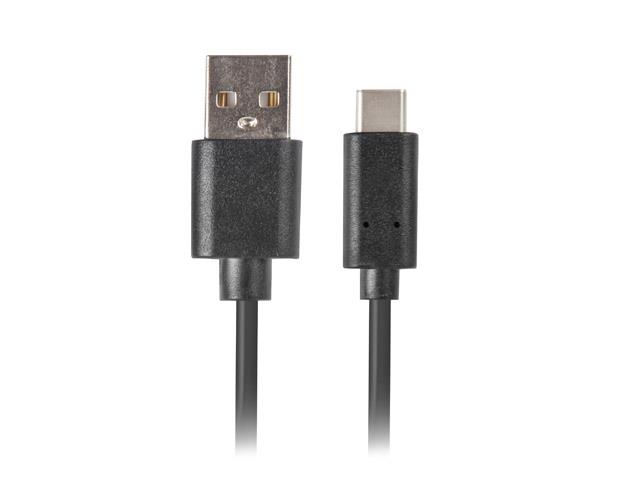 Kabel USB 2.0 Lanberg Type-C(M) - AM 1,8m Czarny QC 3.0