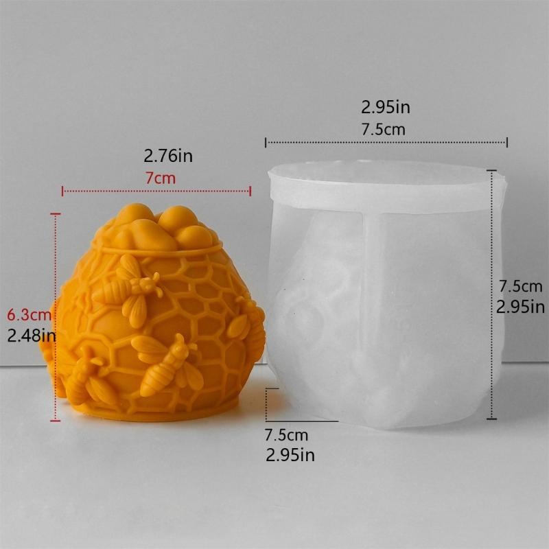 High Temperatures Resistant Silicone Candle Mould for Honeycombs Candle and Soap Making With Realistic Texture