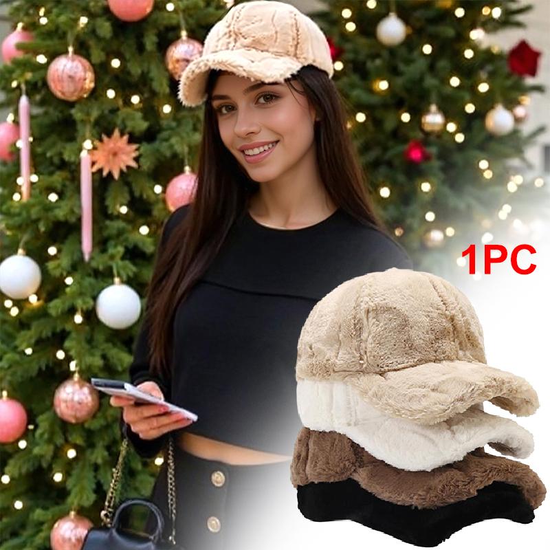 Winter Accessories Sporty Style Peak Cap Warmth Baseball Caps Minimal Style Plush Unisex Casual Hat Fashion 56-58cm
