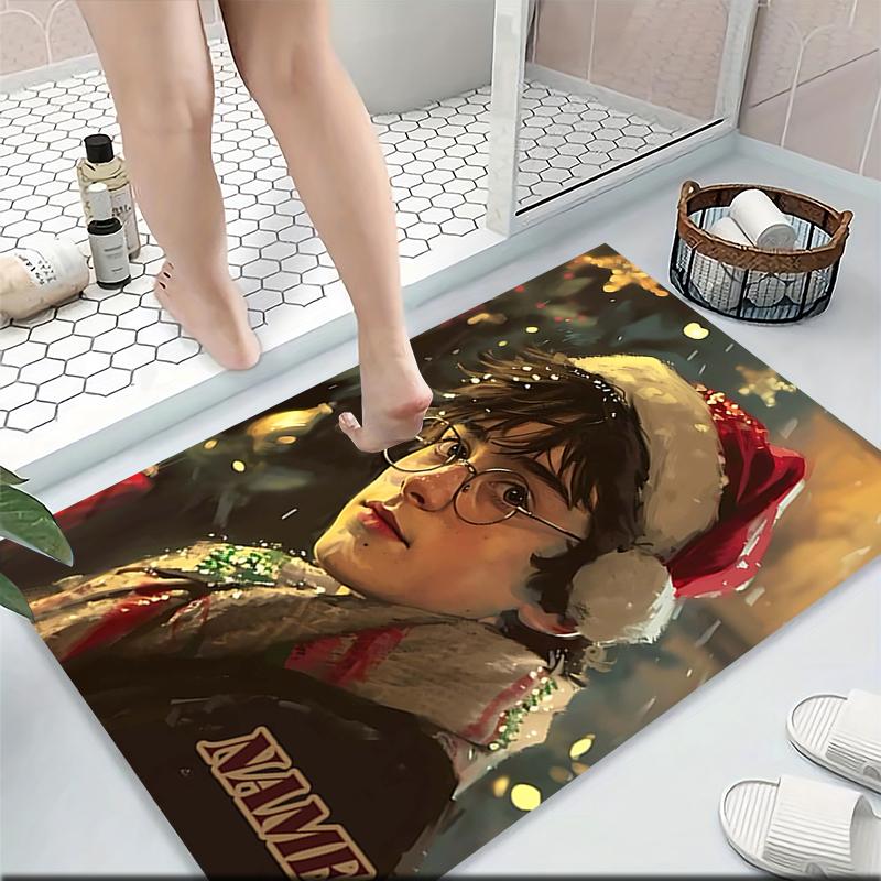 Custom Name Witchcraft Magic Hogwarts Crest Carpet Rug Customizable Soft Washable Anti-Slip Home Living Room Sofa Mats Personalized Rug. 090983