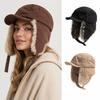 Thickened Winter Bomber Hats Windproof Ski Headwear New Winter Hats with Earflap  Winter