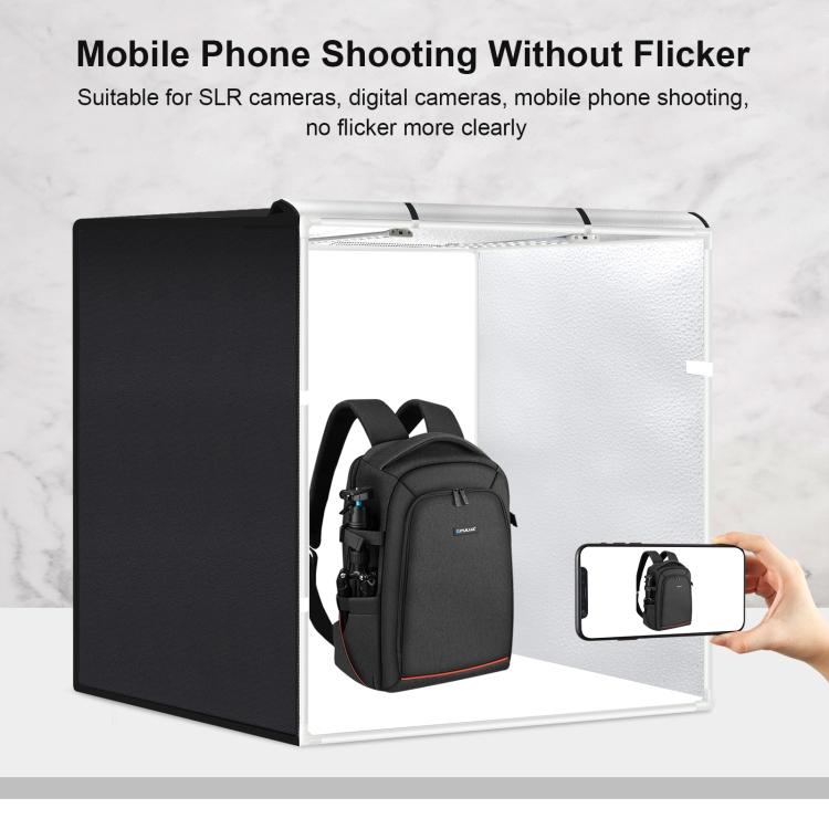 PULUZ 80cm składany przenośny 80W 9050LM białe światło oświetlenie studyjne namiot do zdjęć z 3 kolorami tła