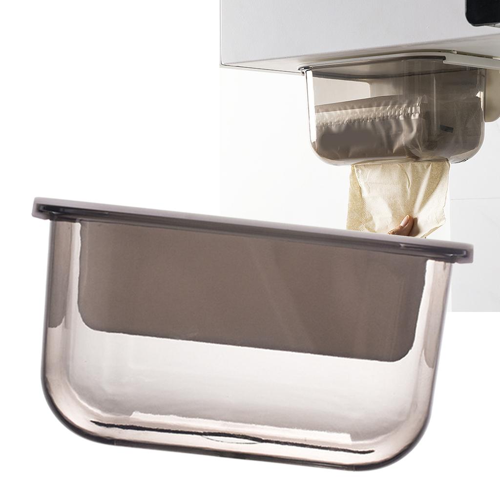 Adhesive Tissue Box Holder Clear Toilet Paper Holder for Home Restaurant Bathroom Desk Bedroom